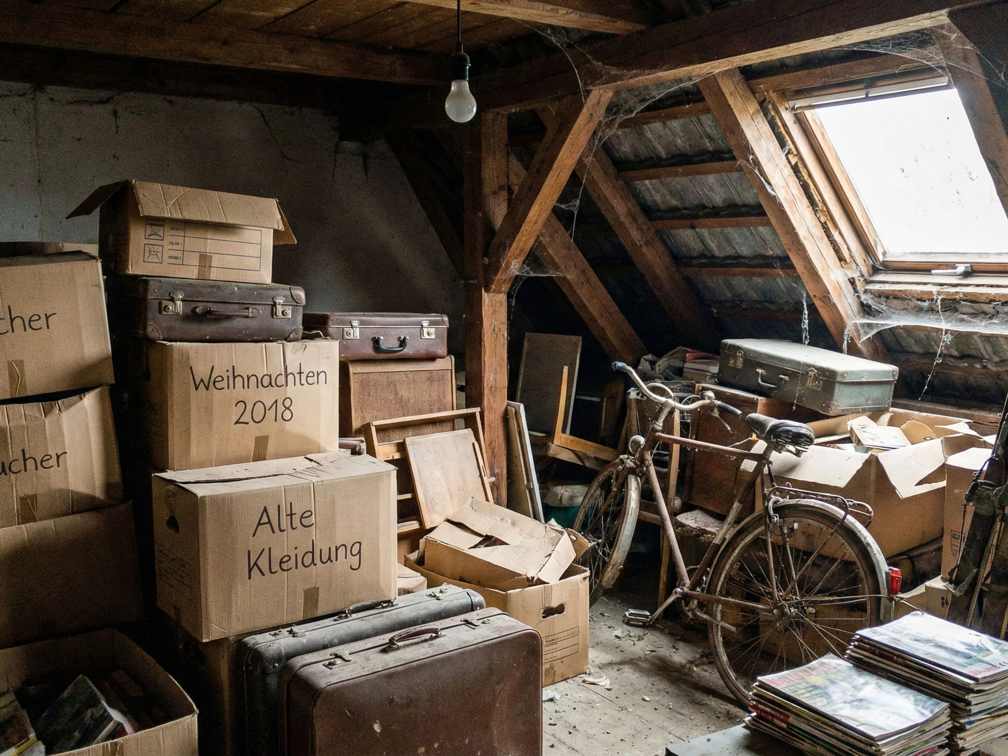 Vorher: Vollgestellter Raum